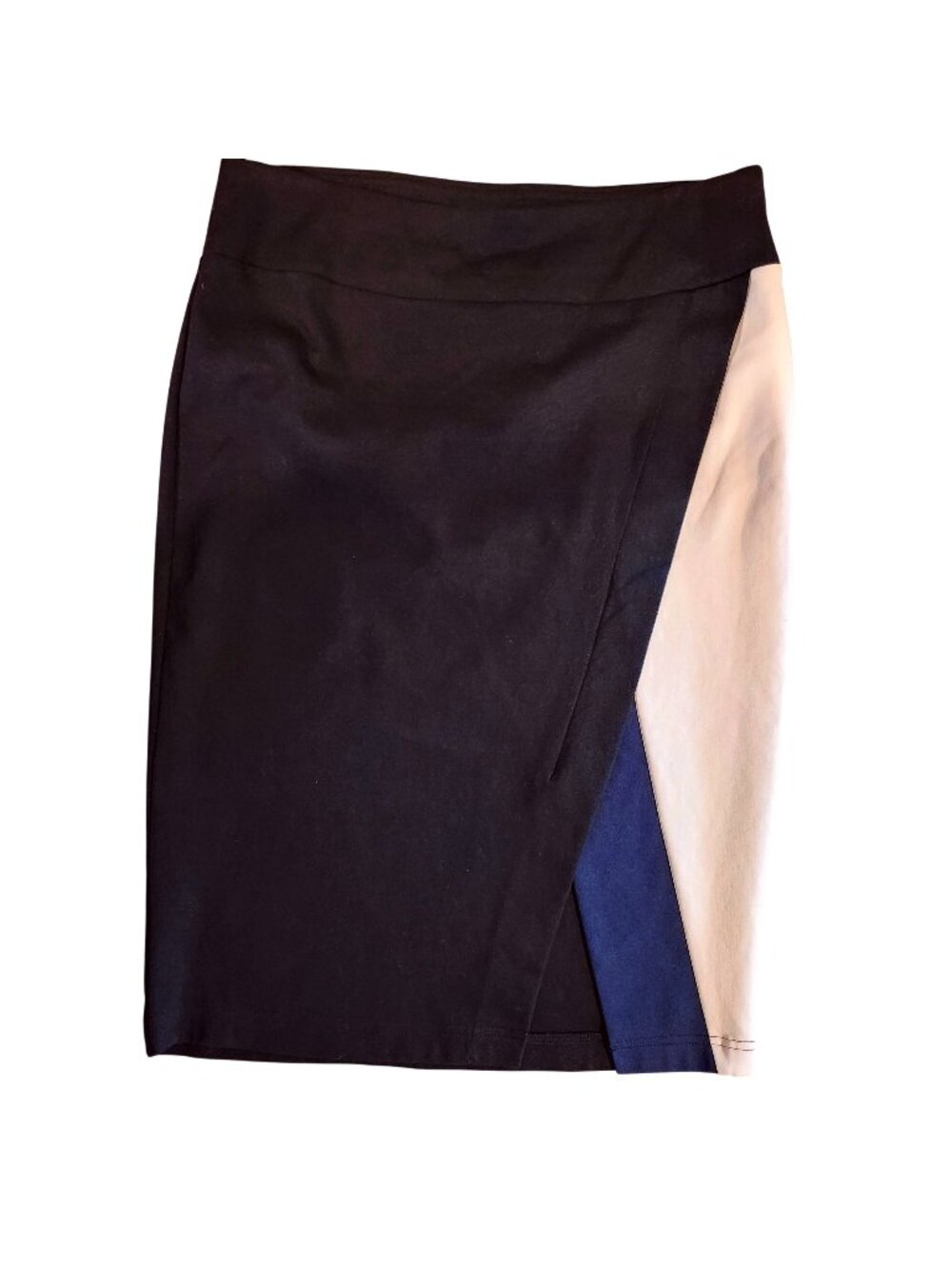 14th & Union Women's Medium Knit Pencil Skirt Black Navy White Elastic Waist